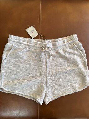Faherty Cream Terry Drawstring Shorts